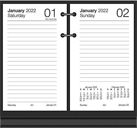 Office Depot Brand Daily Desk Calendar Refill 3 12 x 6 White