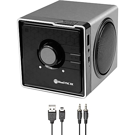 GOgroove BlueSYNC Portable Bluetooth® Speaker System, Silver/Gloss Black