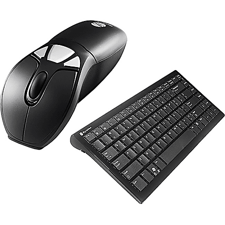 Air Mouse® GO Plus Wireless Keyboard & Mouse, Straight Full Size Keyboard, Ambidextrous Optical/Air Mouse, GYM1100FKNA