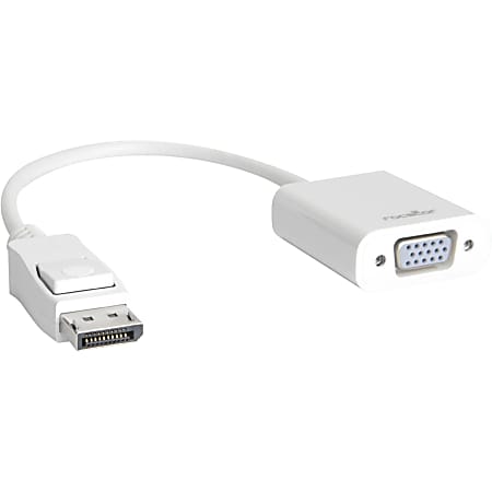 Rocstor DisplayPort to VGA Video Adapter Converter - Cable Length: 5.9" - 5.90" DisplayPort/VGA Video Cable for Desktop Computer, Notebook, Projector, Monitor, HDTV, Video Device