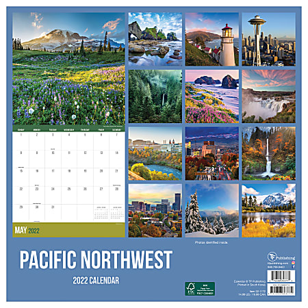 TF Publishing Pacific Northwest 2022 Wall Calendar w 