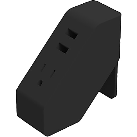 Bostitch Konnect Power Plug - 2 x USB, 1 x AC Power Plug - 120 V AC / 5 A - Black