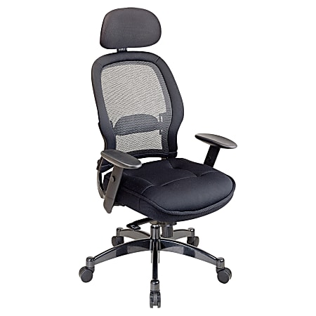 Ergonomic Chair with Leather Seat and Mesh Back by Office Star