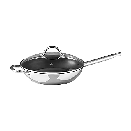 Bergner Stainless Steel Non-Stick Coating Frying Pan, 12”, Silver