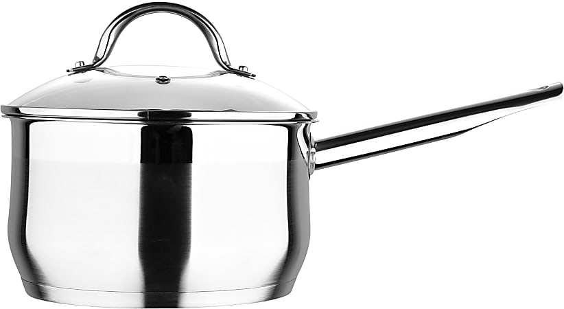 Bergner 3.5-Quart Stainless Steel Non-Stick Saucepan, Silver