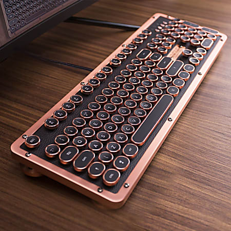 Azio Retro Classic Vintage Typewriter Mechanical USB Keyboard, Artisan,  MK-RETRO-L-03-US