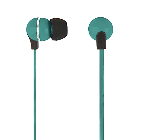 Ativa™ Plastic Earbud Headphones with Flat Cable, Green
