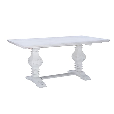 Powell Halpin Dining Table, 30-1/4”H x 66-4/5”W x 37-3/4”D, White