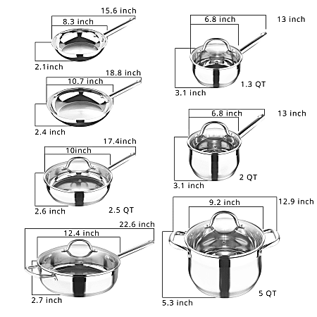 Bergner Europe  12PCS COOKWARE SET