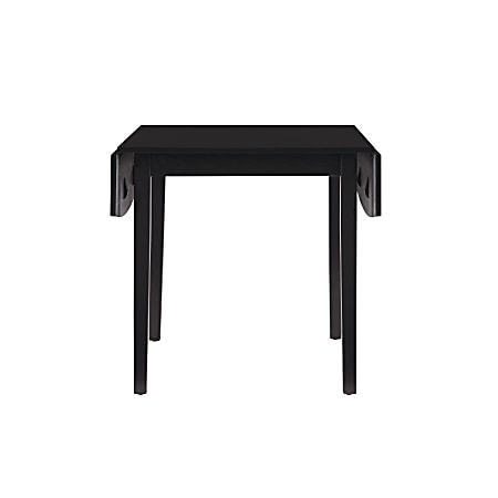 Linon Thames Drop Leaf Table, 30”H x 48”W x 30”D, Black