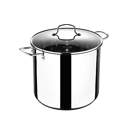 Bergner 3.5-Quart Stainless Steel Saucepan with Lid - 3.5 Quart - Silver