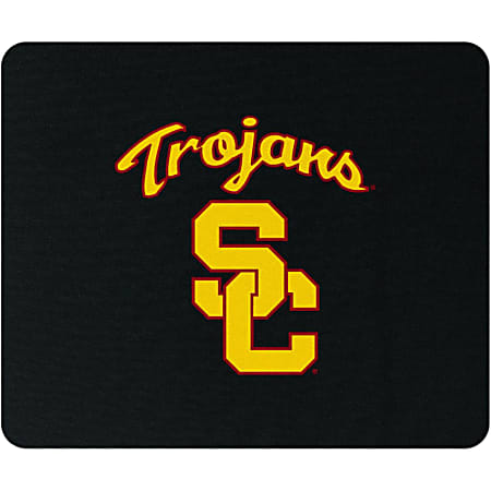Centon University of Southern California Mouse Pad - Black - Rubber, Cloth