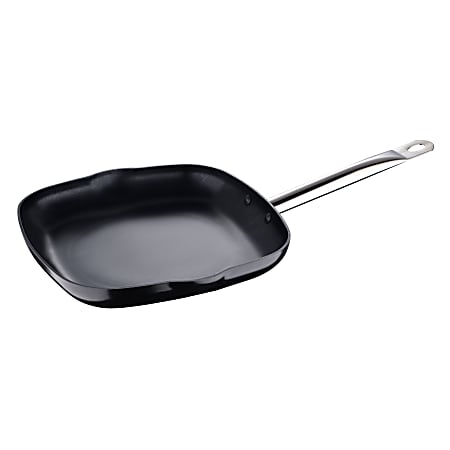 Bergner Aluminum Non-Stick Grill Pan, 11", Black