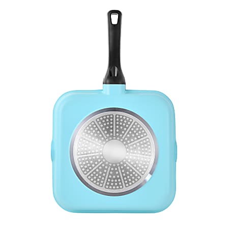 Bergner Aluminum Grill Pan 11 Retro Blue - Office Depot