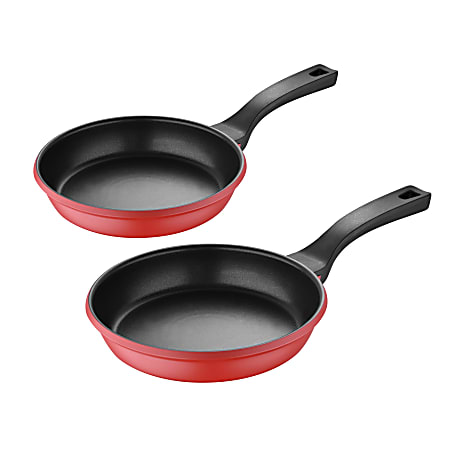 Bergner 2-Piece Fry Pan Set, Retro Red