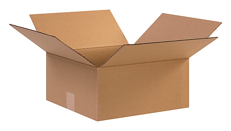 Partners Brand Corrugated Boxes, 12 1/2" x 12 1/2" x 6", Kraft, Pack Of 25