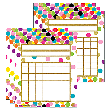 Teacher Created Resources Incentive Charts, Confetti, 36 Per Pack, Set Of 6 Packs