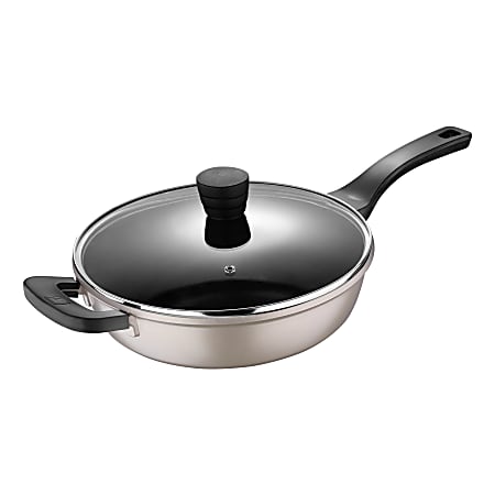 Bergner Covered Sauté Pan, 11", 4 Qt, Champagne
