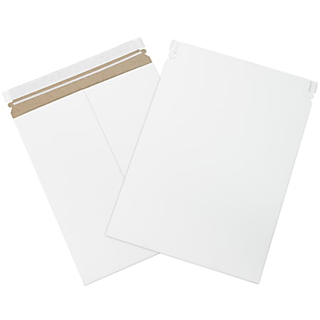 Office Depot® Brand Self-Seal Stayflats® Plus Mailers, 11" x 13 1/2", White, Pack of 25 