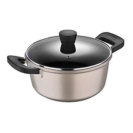 Bergner 7 Quart Iron Covered Oval Dutch Oven Black - Office Depot