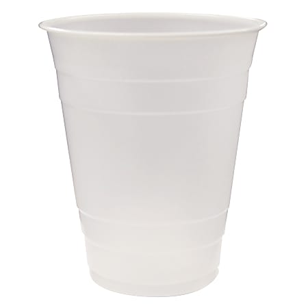 Pactiv Translucent Plastic Cups, 16 Oz, Clear, 80 Cups Per Pack, Carton Of 12 Packs