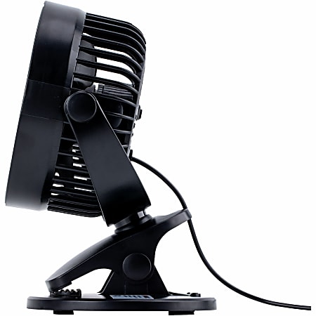 Lorell USB Personal Fan - 127 mm Diameter - 2 Speed - Breeze Mode, Quiet, Adjustable Tilt Head - 7.7" Height x 5.8" Width - Black