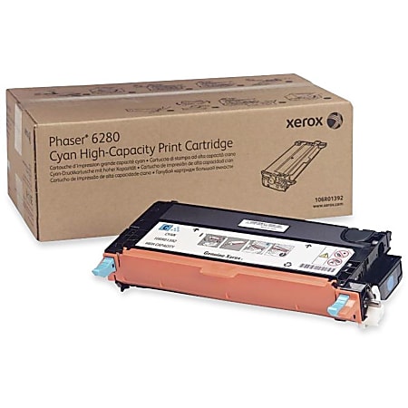 Xerox® 6280 High-Yield Cyan Toner Cartridge, 106R01392