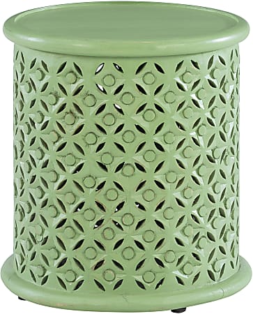 Powell Ismail Side Table, 18"H x 17"W x 17"D, Green
