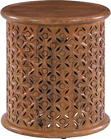Powell Ismail Side Table, 18"H x 17"W x 17"D, Terracotta