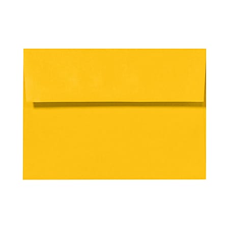 LUX Invitation Envelopes, #4 Bar (A1), Peel & Press Closure, Sunflower Yellow, Pack Of 1,000