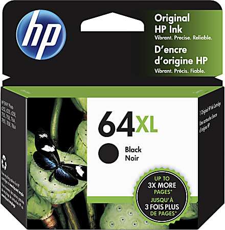 HP 64XL Black High Yield Original Ink Cartridge, N9J92AN