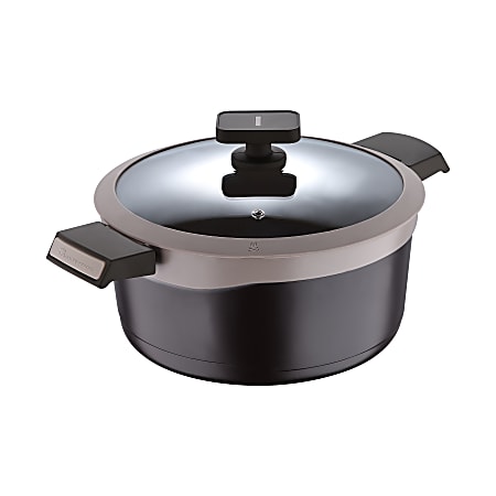 Better Chef 4 Qt. Aluminum Non Stick Dutch Oven Black - Office Depot