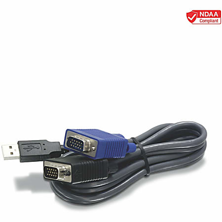 TRENDnet 2-in-1 USB VGA KVM Cable, 1.83m (6 Feet), VGA-SVGA HDB 15-Pin Male to Male, USB 1.1 Type A