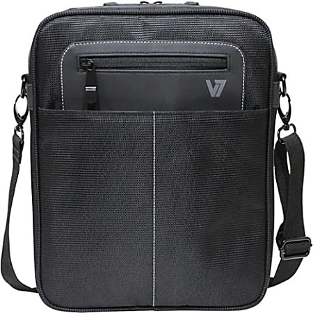 V7 Cityline Carrying Case (Messenger) for 10.1" Tablet PC, iPad - Black