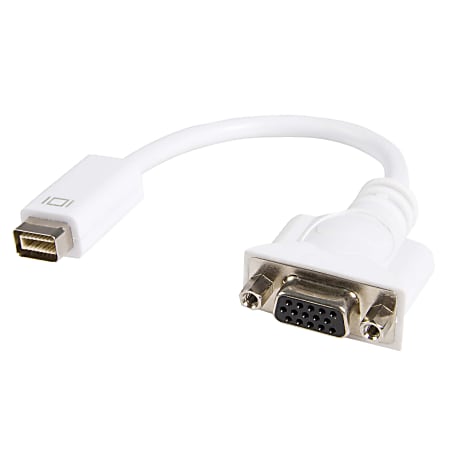 StarTech.com Mini DVI to VGA Video Cable Adapter for Macbooks and iMacs - Video adapter - mini-DVI (M) to HD-15 (VGA) (F) - 7.9 in - white - MDVIVGAMF - Video adapter - mini-DVI (M) to HD-15 (VGA) (F) - 7.9 in - white