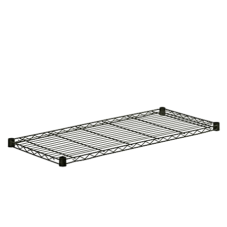 Honey-Can-Do Powder-Coat Steel Shelf, 350-Lb Capacity, 1"H x 16"W x 36"D, Black