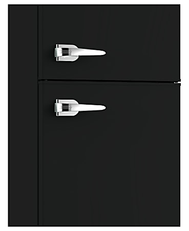 Avanti Retro Compact Refrigerator, 2-Door, 3 Cu Ft, 34-1/2"H x 19-1/2"W x 21"D, Black