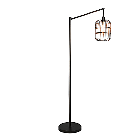 Wire cage floor lamp on sale