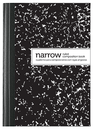 Office Depot Brand Schoolio Marble Composition Book Black/White 40 Sheets Wide Ruled 9 3/4 x 7 1/2 80 Pages 