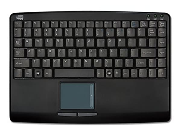 Adesso® AKB-410UB SlimTouch USB Mini Keyboard With Built-In Touchpad, Black