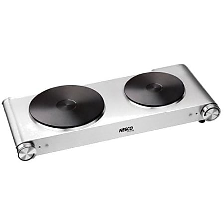 Brentwood TS 337 1000w Electric Hotplate Silver 1 x Burner Cast