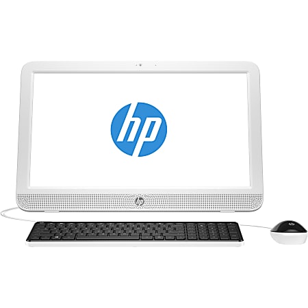 HP 20-e000 20-e010 All-in-One Computer - AMD E-Series E1-6010 1.35 GHz - 4 GB DDR3 SDRAM - 500 GB HDD - 19.5" - Windows 10 Home 64-bit - Desktop - White