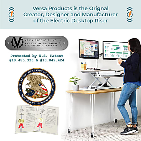 VersaDesk Power Pro Corner Push Button Electric Height Adjustable