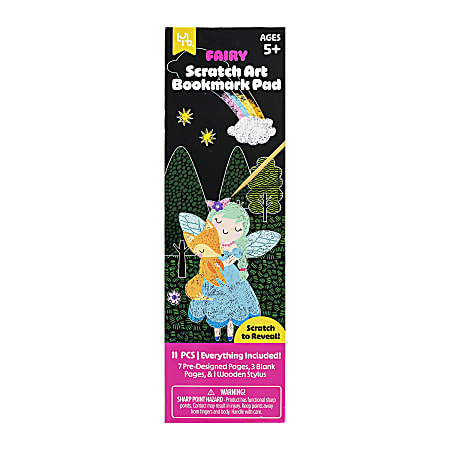 Little Yellow Bicycle&reg; Fairy Scratch Art Bookmark Pad, 7-1/2" x 2-3/8"