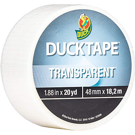 Duck Transparent Duct Tape - 20 yd Length x 1.90 Duck Transparent Duct Tape - 20 yd Length x 1.90