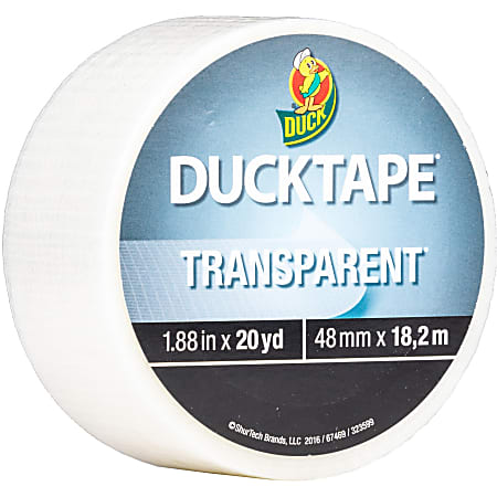 DUCK TAPE Duck Tape 222150 Duct Tape, 20m x 50mm, Clear, Gloss Finish