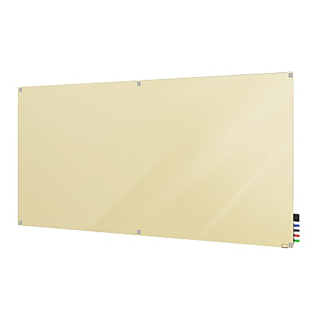 Ghent Harmony Magnetic Glass Dry-Erase Board, 48” x 60”, Beige