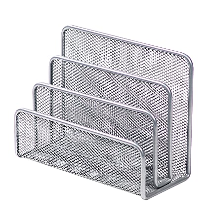Office Depot&reg; Brand Mesh Mini Sorter, Sliver
