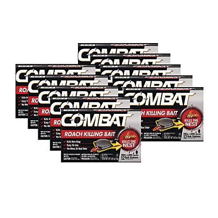 Combat® Roach Bait Insecticide, 0.42 oz, 12/Pack, 10 Packs/Carton