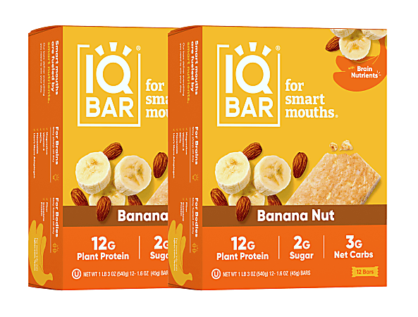 IQ BAR Banana Nut Bars  24 1.6 oz